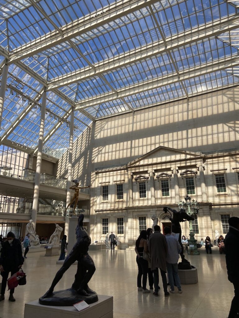 large window ceiling at the MET museum in NYC