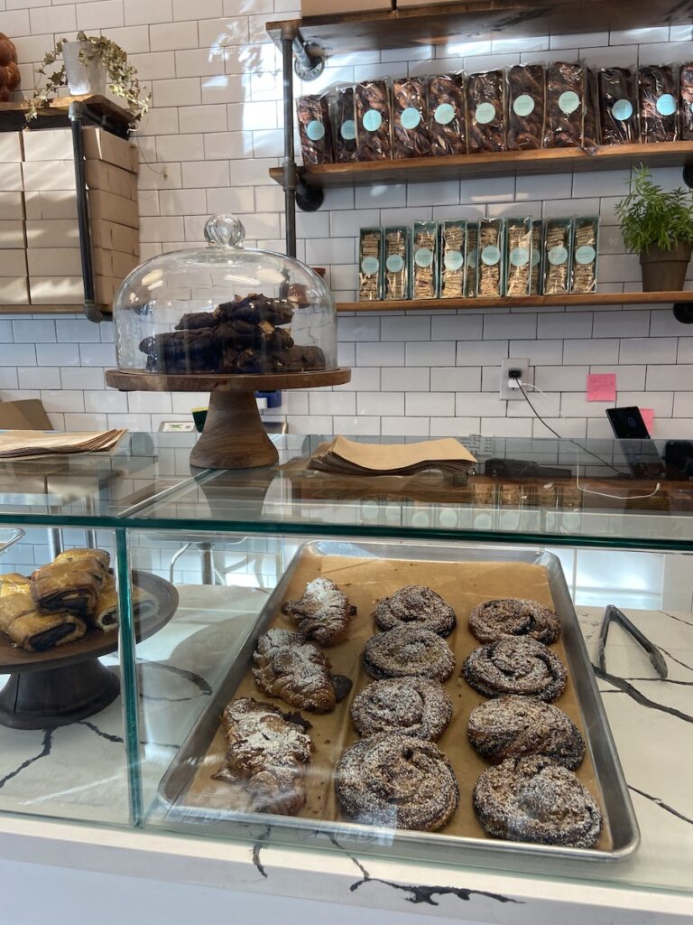 crossiants in a bakery